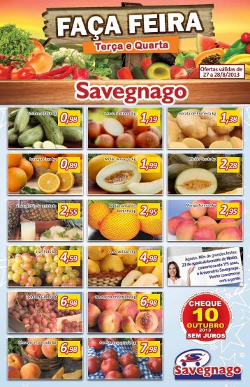 Ofertas vÃ¡lidas de 27 a 28/8/2013 - Savegnago