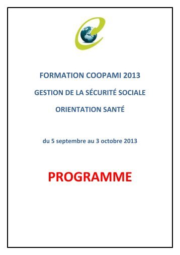 COOPAMI - Formation 2013