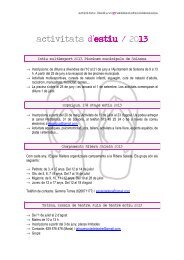 activitats d'estiu / 2013 - Web dels infants de Solsona