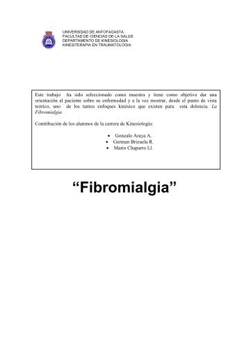 FISIOPATOLOGIA DE LA FIBROMIALGIA