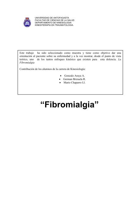 FISIOPATOLOGIA DE LA FIBROMIALGIA