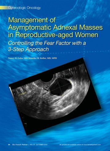 Management of Asymptomatic Adnexal Masses in Reproductive ...