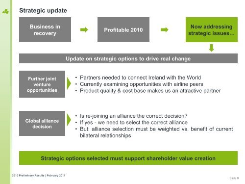 2010 Preliminary Results Presentation - Corporate Aer Lingus