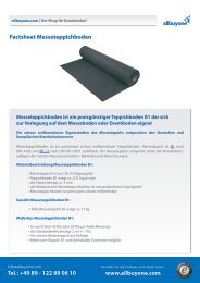 Factsheet B1 Messeteppichboden - AllBuyOne