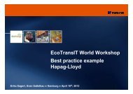 Best practices from companies Hapag-Lloyd