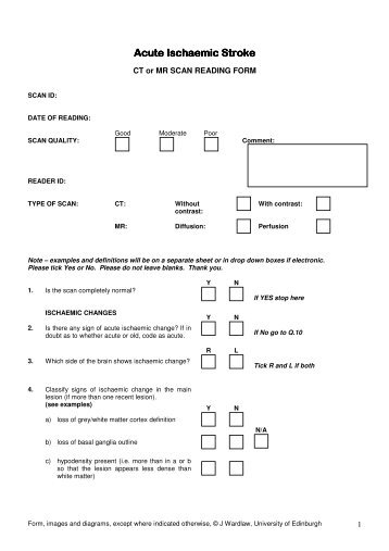 CT and MRI basic reading form - Brain Research Imaging Centre ...