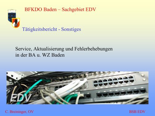 Tätigkeitsbericht - FDISK BFKDO Baden – Sachgebiet EDV ...