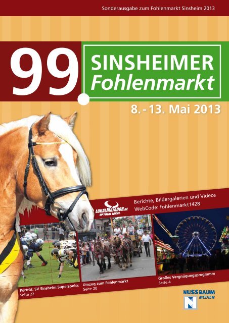 8. - 13. Mai 2013 99SINSHEIMER Fohlenmarkt - lokalmatador.de