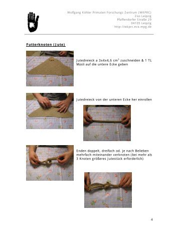 Anleitung fÃ¼r die Herstellung des Futterknotens (mit weiteren Bildern)