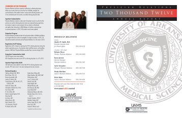 Annual Report - UAMS Medical Center