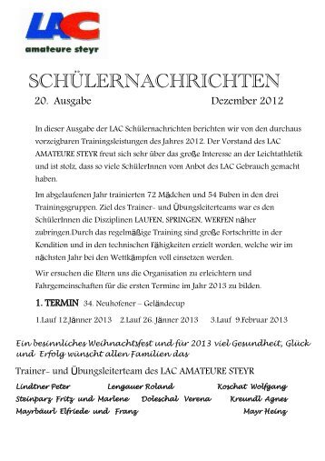 2012 SchÃ¼lernachrichten.pdf - LAC-Amateure Steyr