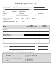 Major Declaration Form