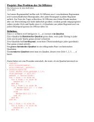 Projekt: Das Problem der 36 Offiziere