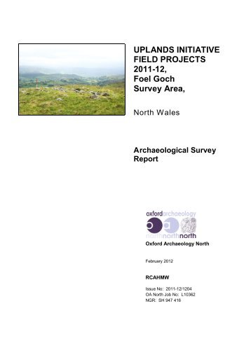 Foel Goch Archaeological Survey - Royal Commission on the ...