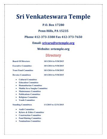 Sri Venkateswara Temple