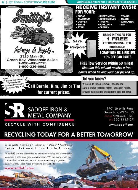 Brown County Recycling Guide - Town of Hobart