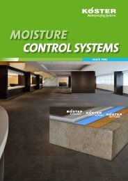 mOisture cONtrOl systems - KOSTER American Corporation