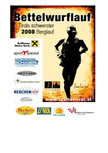 Ergebnisliste 2008 - Lauf Los Tirol