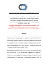 EXAME DE SELEÃÃO MESTRADO 2012 - Faculdade de Odontologia