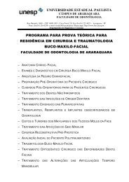 Programa e Bibliografia - Faculdade de Odontologia - Unesp