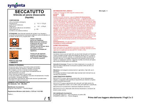 etichetta seccatutto - Azienda USL 3 Pistoia