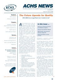 ACHS NEWS - Australian Council on Healthcare Standards