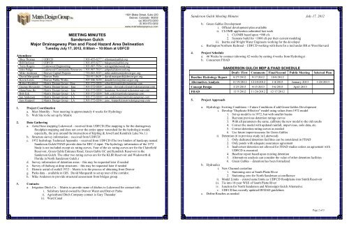 Final Baseline Hydrology Report - October 2012 - Urban Drainage ...