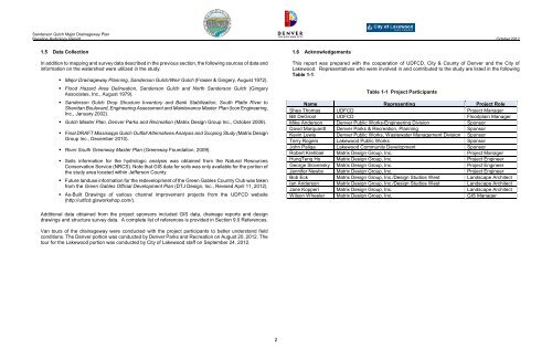 Final Baseline Hydrology Report - October 2012 - Urban Drainage ...