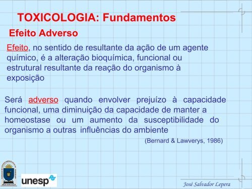 I CURSO DE EXTENSÃO EM HIGIENE OCUPACIONAL MÃ³dulo 2: Toxicologia ...