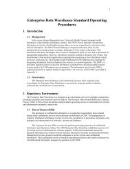 Enterprise Data Warehouse Standard Operating ... - UHN Research