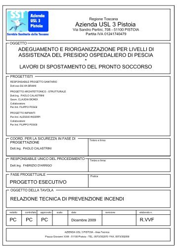 relazione tecnica prevenzione incendi - usl3.toscana.it