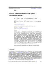 Effects of formalin fixation on tissue optical polarization properties