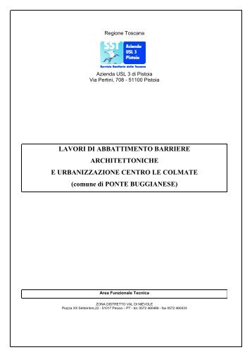 comune di PONTE BUGGIANESE - Azienda USL 3 Pistoia