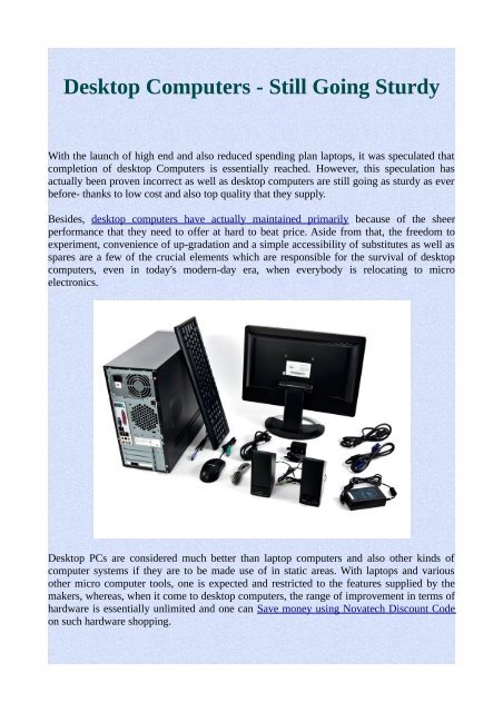 Desktop Computers - Still Going Sturdy