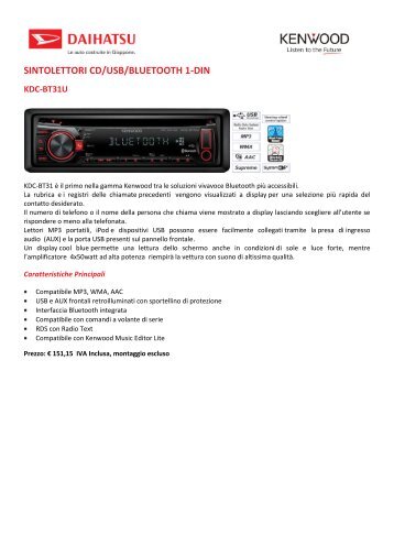 CD/USB/Bluetooth in formato PDF - Daihatsu