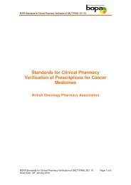 Standards for Clinical Pharmacy Verification of Prescriptions ... - BOPA