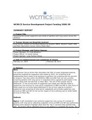 Assessing the unmet supportive care needs of patients with ... - wcmics