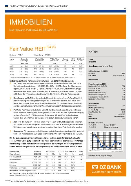 IMMOBILIEN - Fair Value REIT-AG