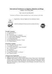 International Conference on Algebras, Modules and Rings ... - CAUL