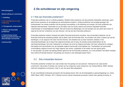 kans op financiele problemen