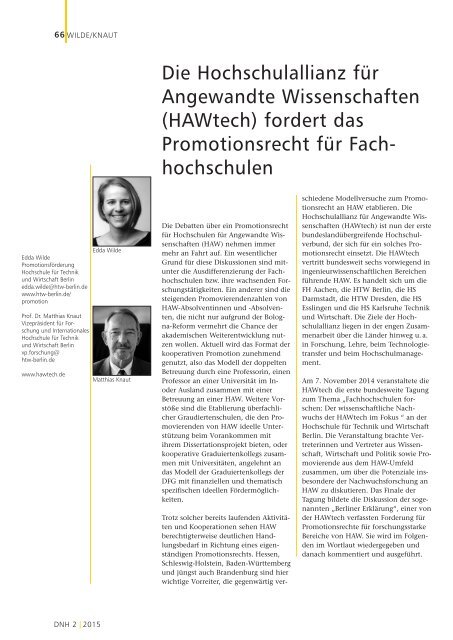 Die Neue Hochschule Heft 2/2015