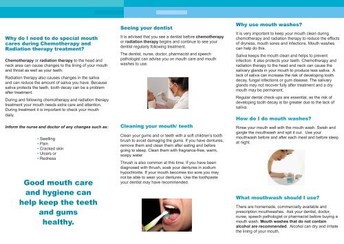 Mouth Care for Patients Receiving ... - Cancer Learning