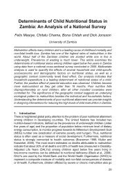 Determinants of Child Nutritional Status in Zambia - Access-to-law.com