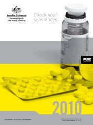 Check your substances - Australian Sports Anti-Doping Authority