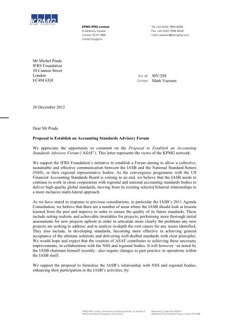 KPMG comment letter - eIFRS