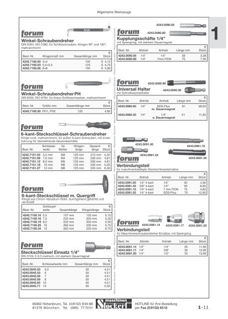 Maschinen Stockert Hauptkatalog