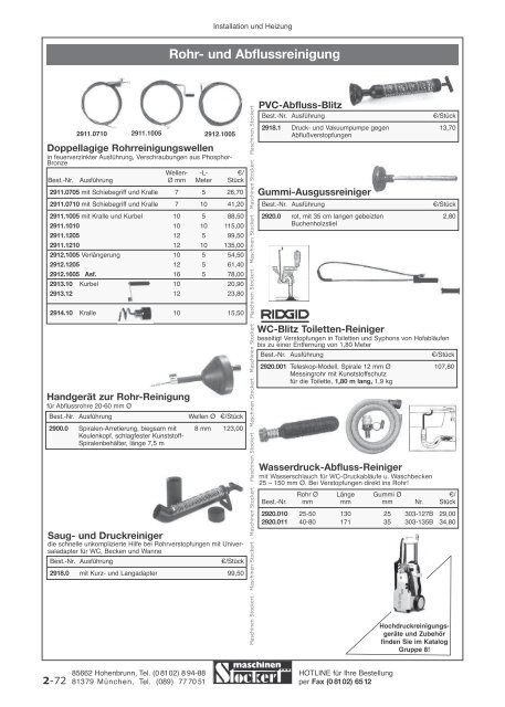 Maschinen Stockert Hauptkatalog