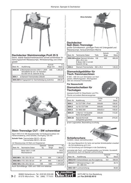 Maschinen Stockert Hauptkatalog