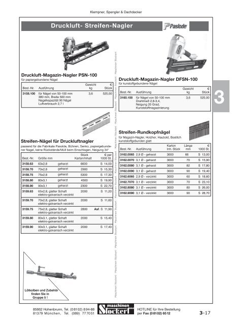 Maschinen Stockert Hauptkatalog