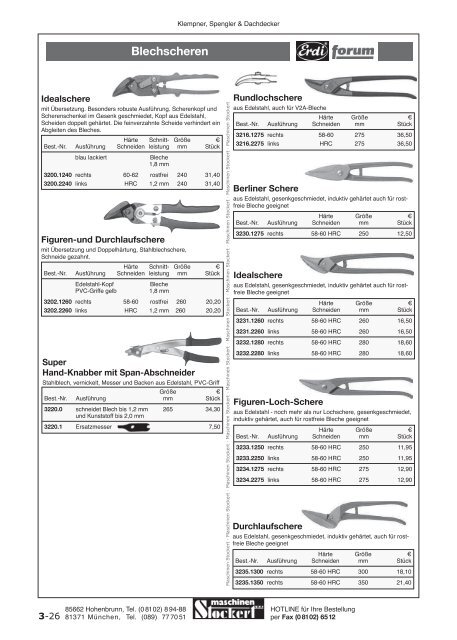 Maschinen Stockert Hauptkatalog